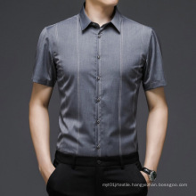 Summer Thin Men's Short-Sleeved Shirts Wear Middle-Aged Business Casual Half-Sleeved